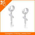 artificial earrings jewelry, helix 316L stainless steel earring piercing jewelry, cheap men cross hoop earring